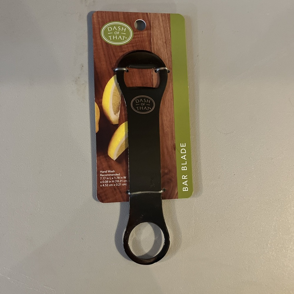Dash Of That Bar Blade Bottle Opener-gunmetal Stainless Steel 7.17” x 1.78” W